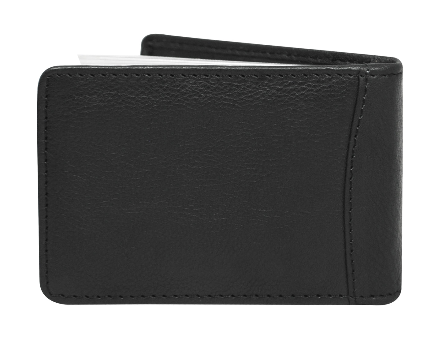 Calfnero Genuine Leather Card Case Wallet (30809-Black)
