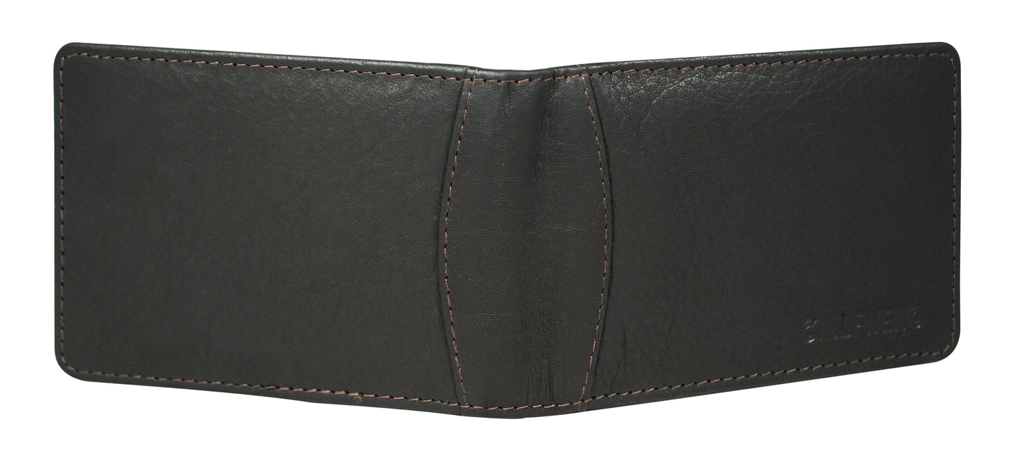 Calfnero Genuine Leather Card Case Wallet (30809-Brown)