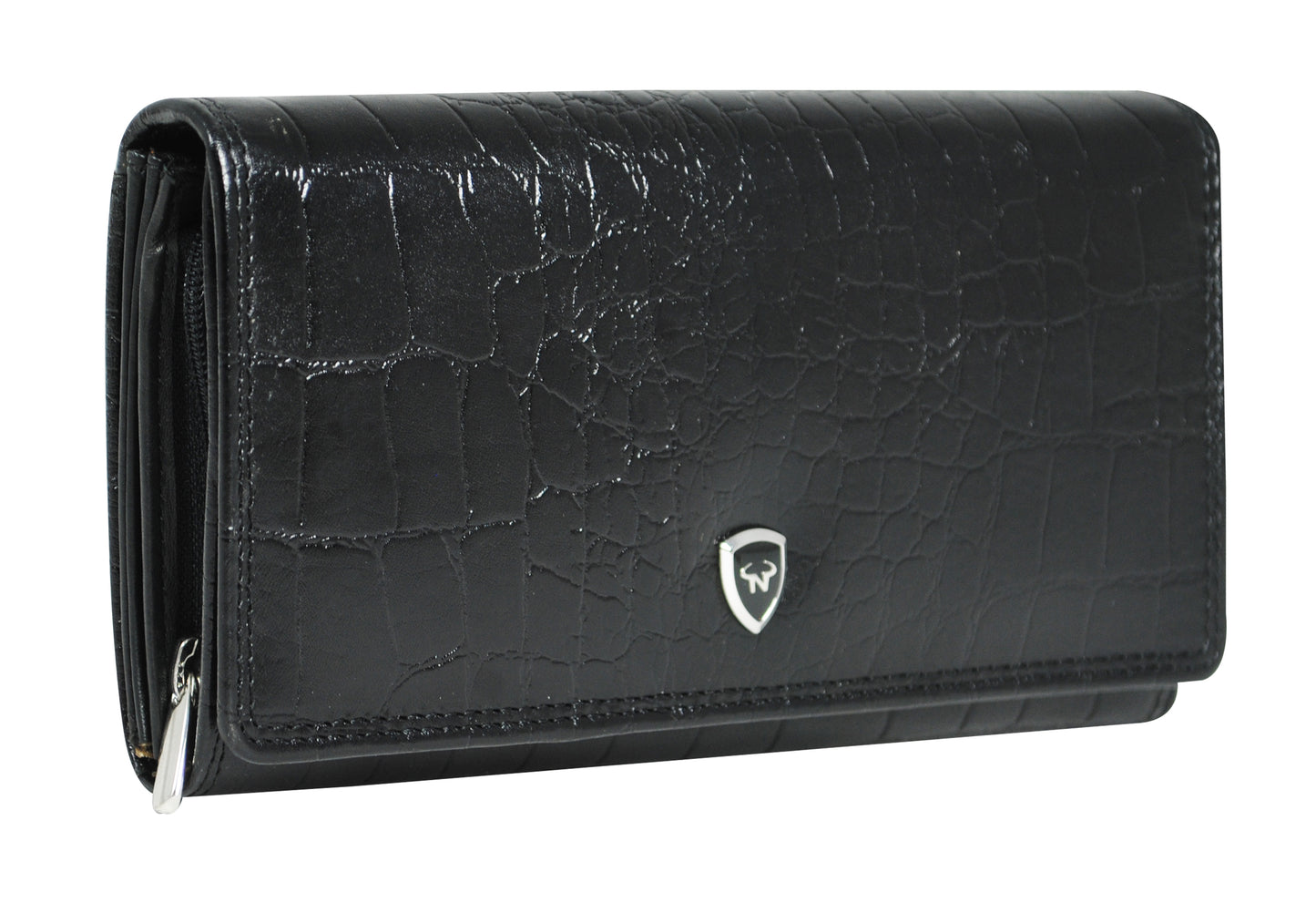 Calfnero Genuine Leather Women's Wallet (3091-Black)