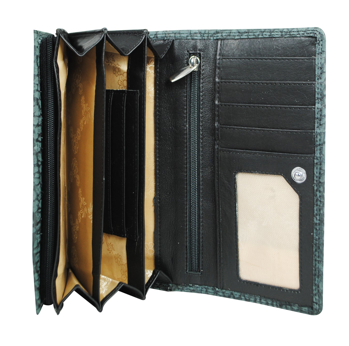 Calfnero Genuine Leather Women's Wallet (3109-Grey)
