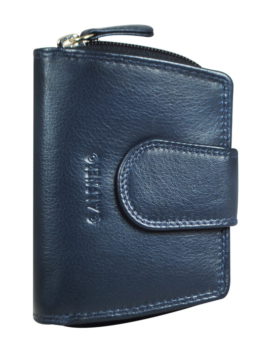 Calfnero Genuine Leather Women's Wallet (3203-Navy)