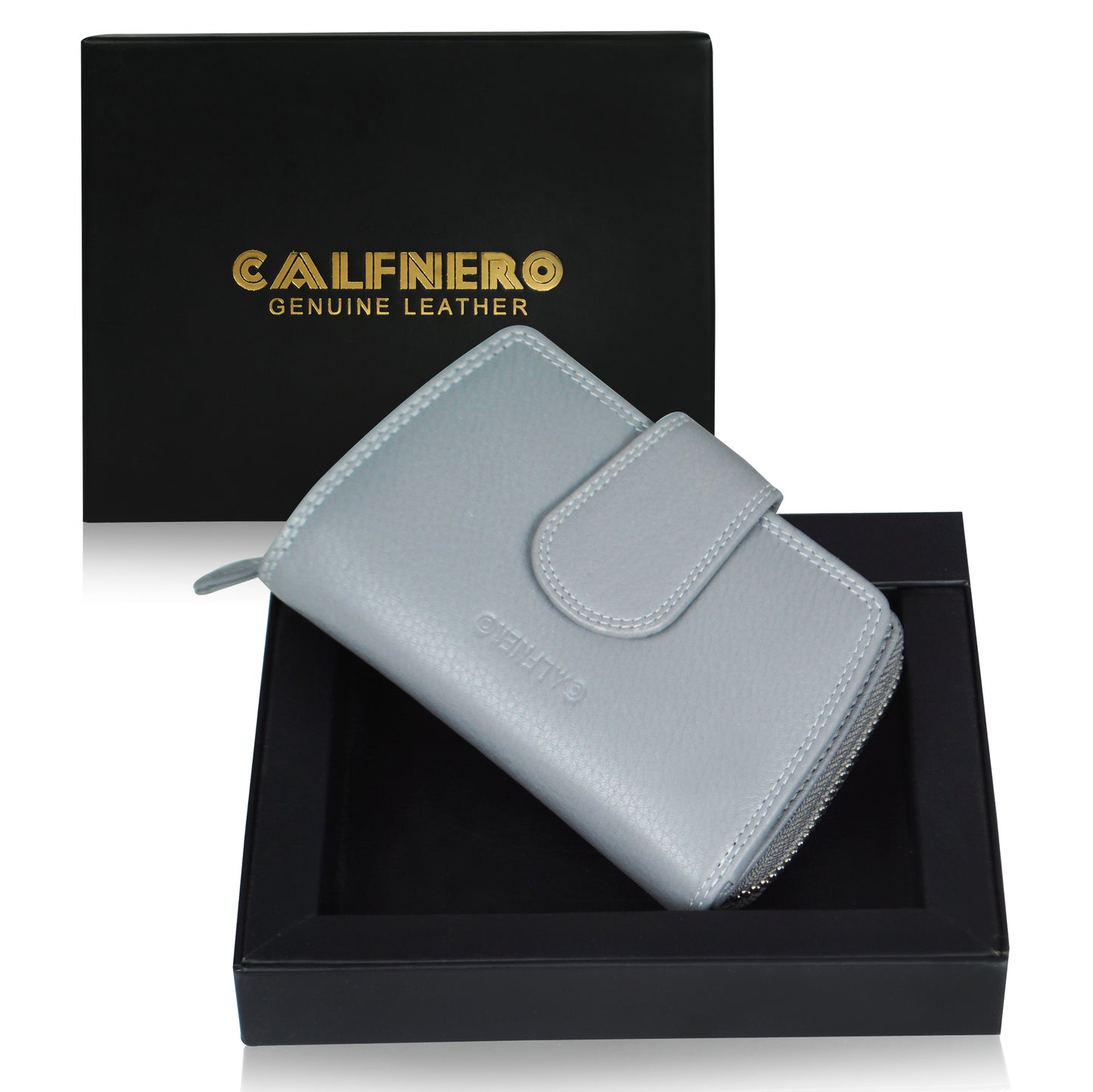 Calfnero Genuine Leather Women's Wallet (3204-Grey)