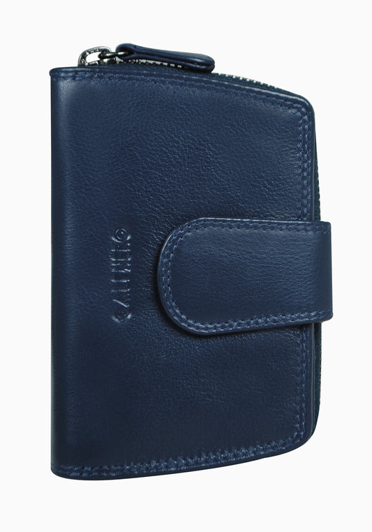 Calfnero Genuine Leather Women's Wallet (3204-Navy)