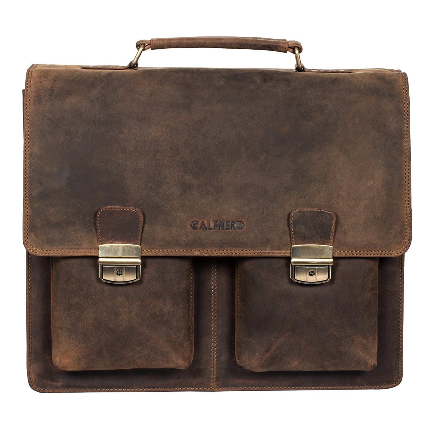 Calfnero Genuine Leather Men's Messenger Bag (326-Hunter)