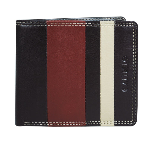 Calfnero Genuine Leather  Men's Wallet (34476-Black-Multi)