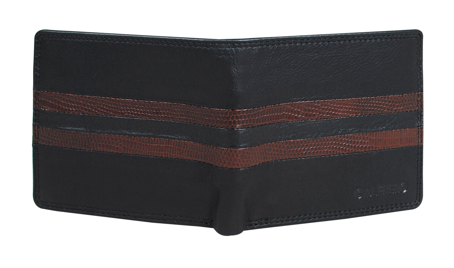 Calfnero Genuine Leather  Men's Wallet (34477-Black-Brown)
