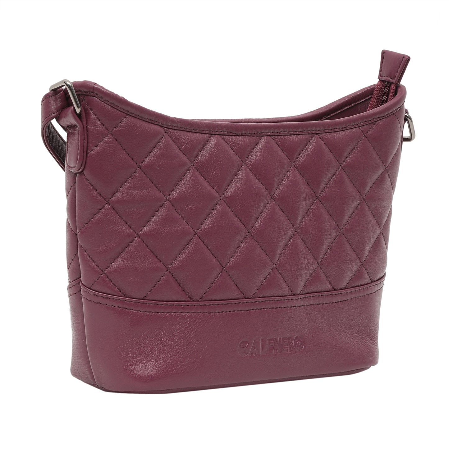 Calfnero Genuine Leather Women's Sling Bag (413958-Brinjal)