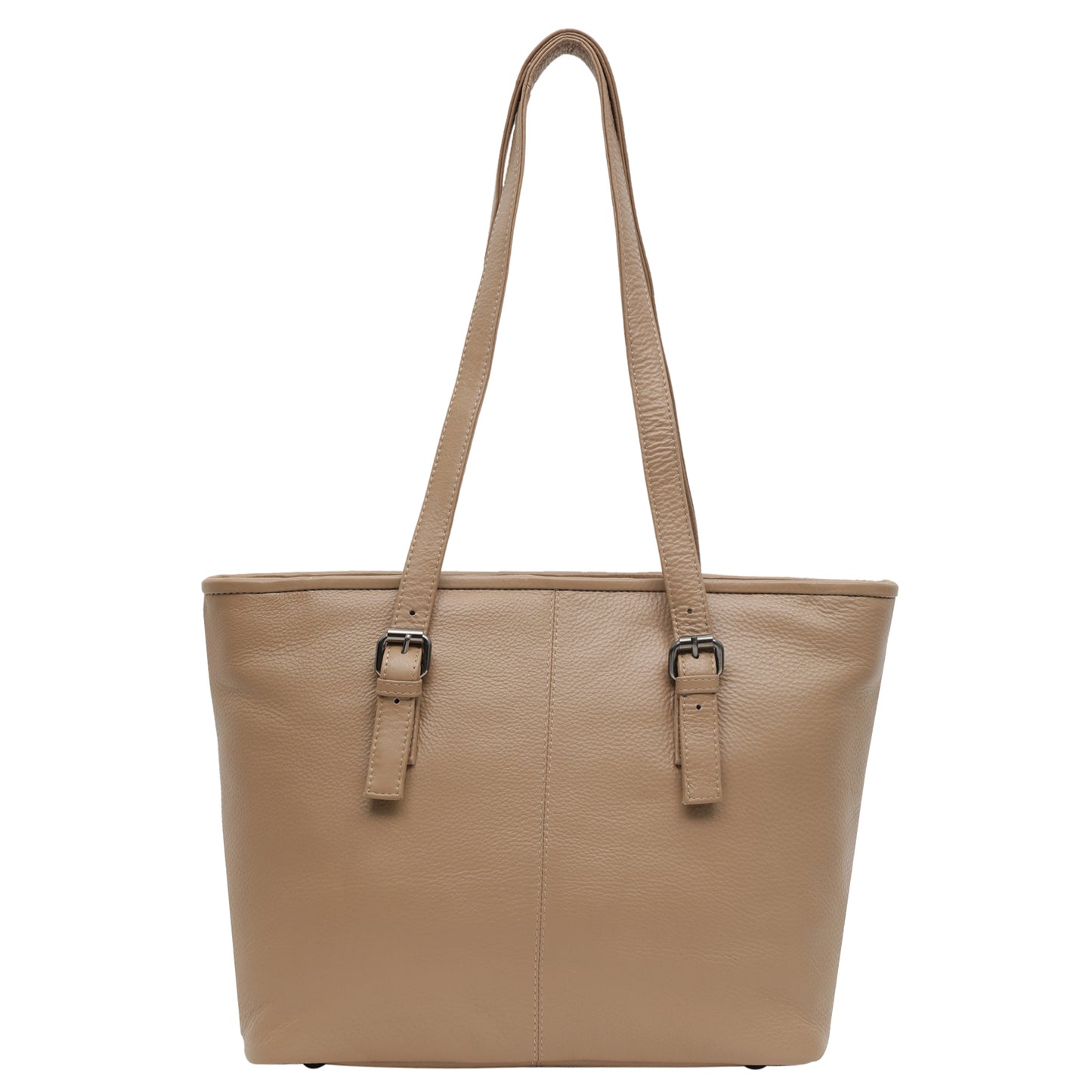Calfnero Women's Genuine Leather Shoulder Bag (CON-3-Beige)
