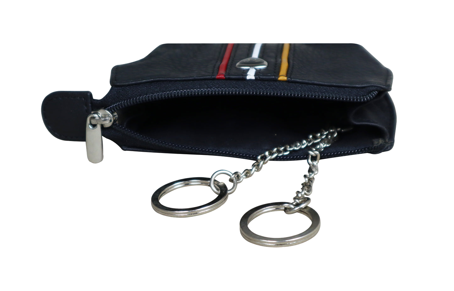 Calfnero Genuine Leather Key Case Multi use Key and Coin Wallet (400-Black)