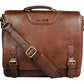 Calfnero Genuine Leather Men's Messenger Bag (402614-Brown)