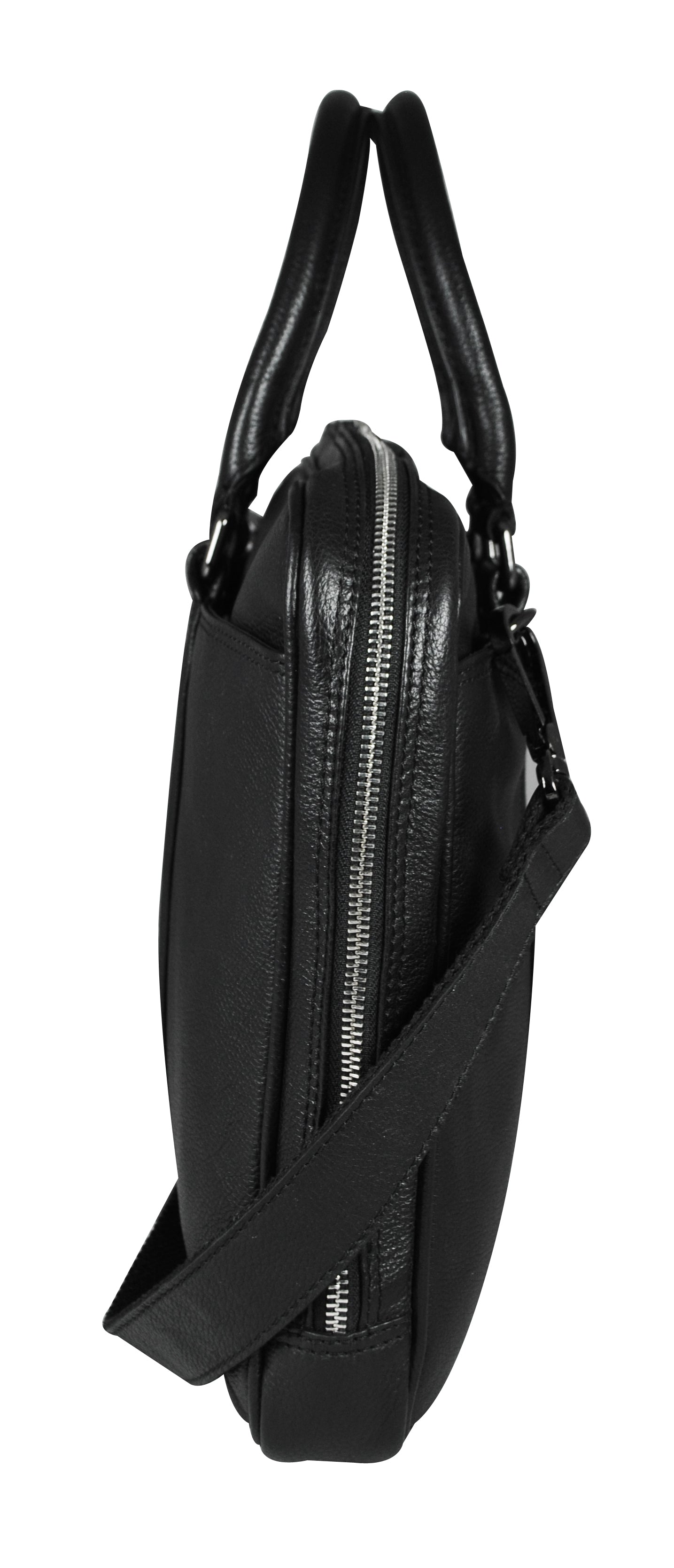 Calfnero Genuine Leather Men's Messenger Bag (402619-Black)