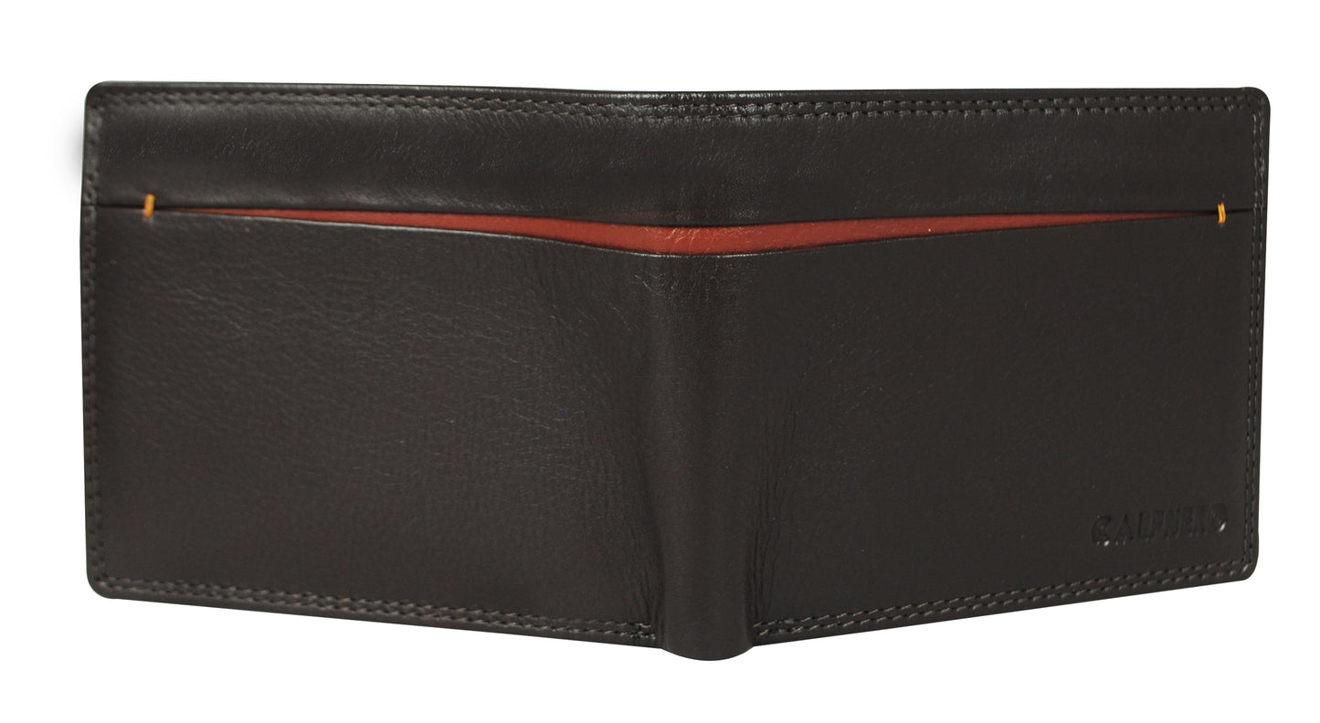 Calfnero Genuine Leather  Men's Wallet (4058-Brown)