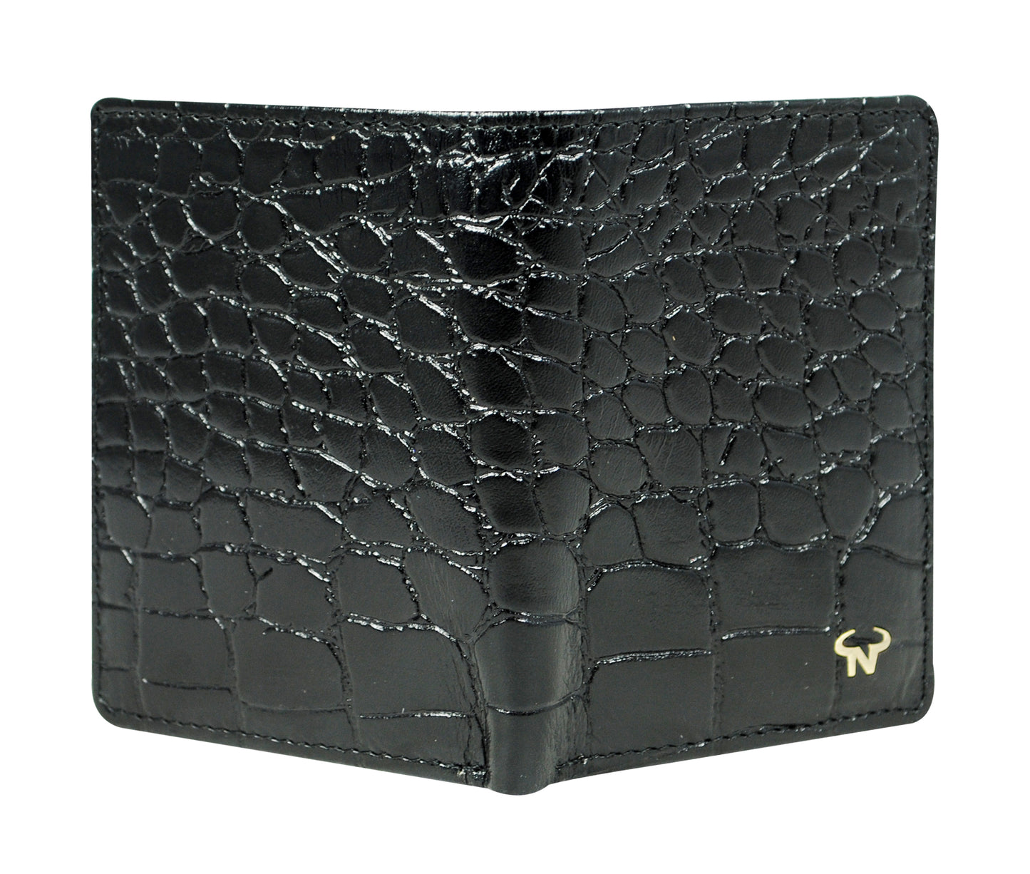 Calfnero Genuine Leather  Men's Wallet (49002-Black)