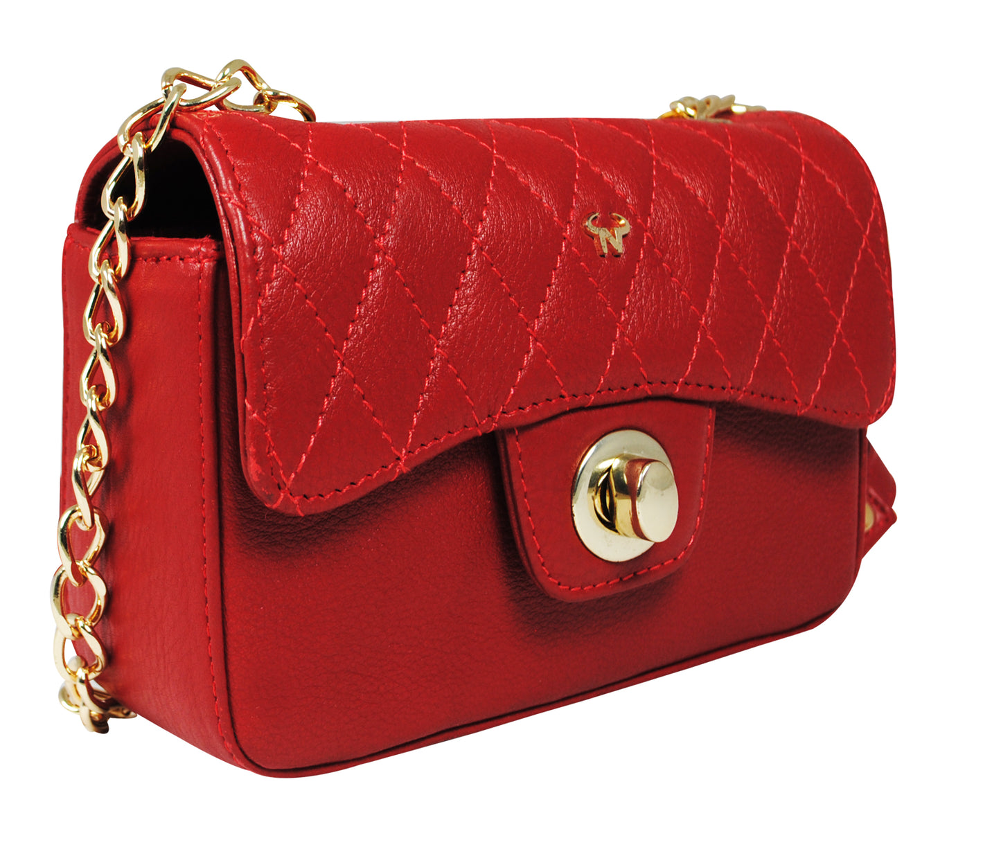 Calfnero Genuine Leather Women's Sling Bag (5110-Red)