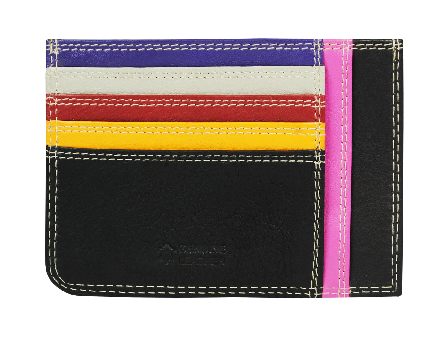 Calfnero Genuine Leather Card Case wallet (570-Multi)