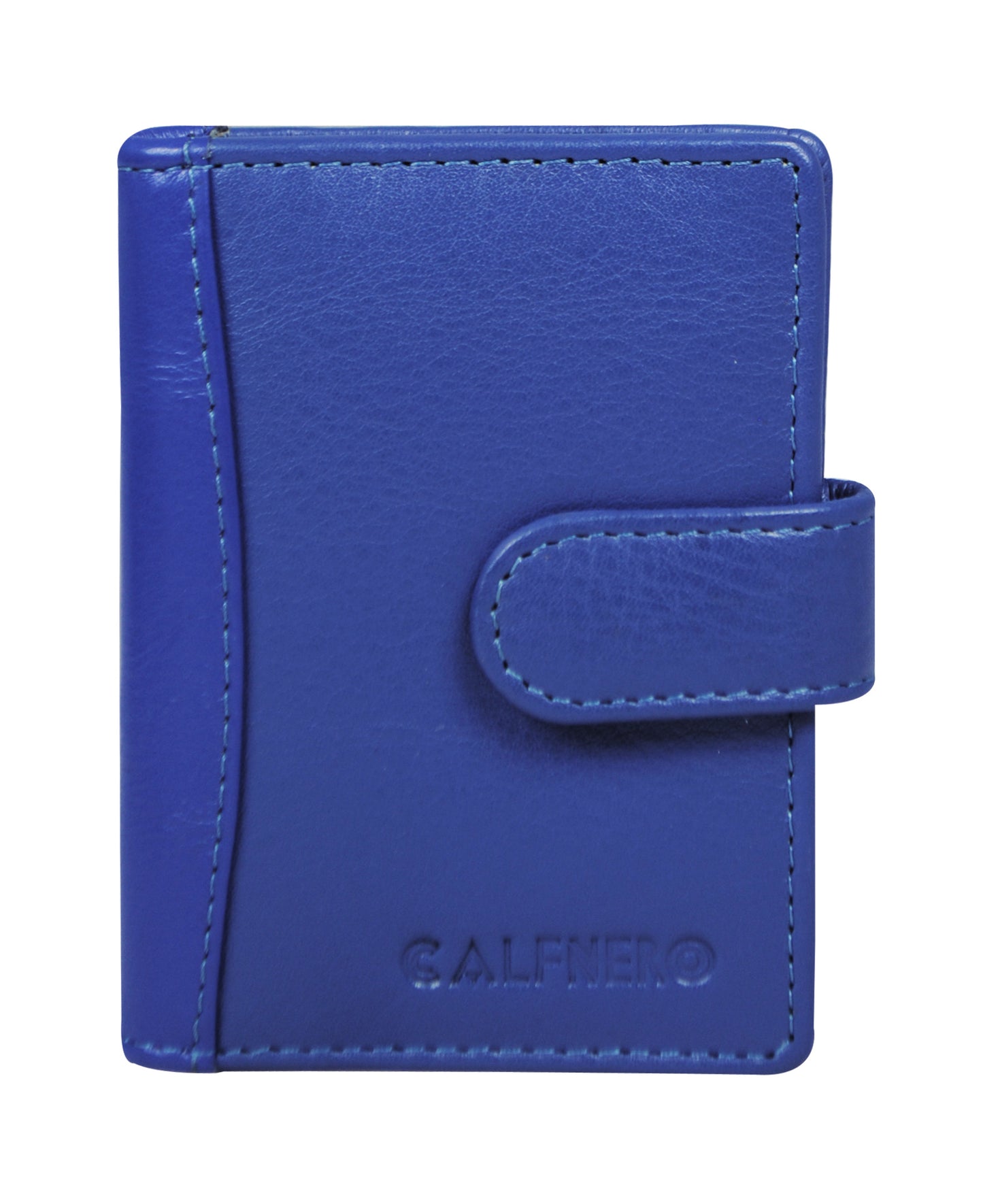 Calfnero Genuine Leather Card Case wallet (602-R-BLUE)