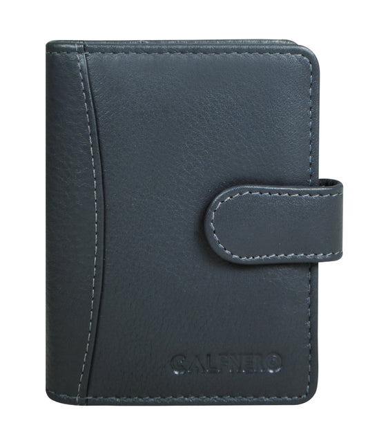 Calfnero Genuine Leather Card Case wallet (602-GREY)