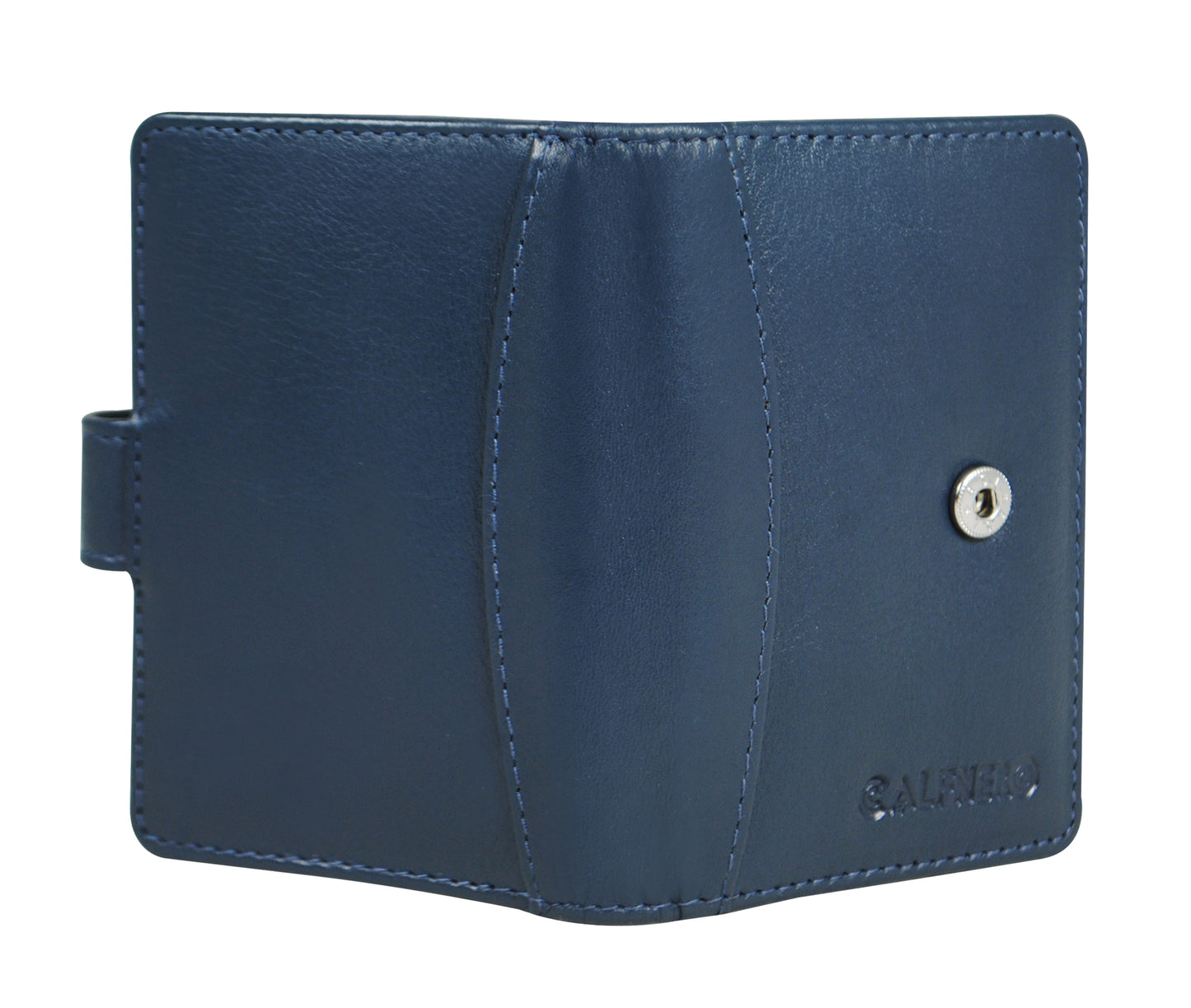 Calfnero Genuine Leather Card Case wallet (602-NAVY)