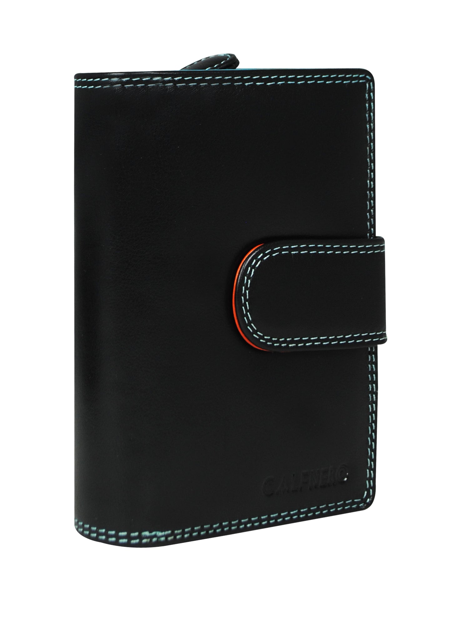 Calfnero Genuine Leather Women's Wallet (6081-Black-Multi)