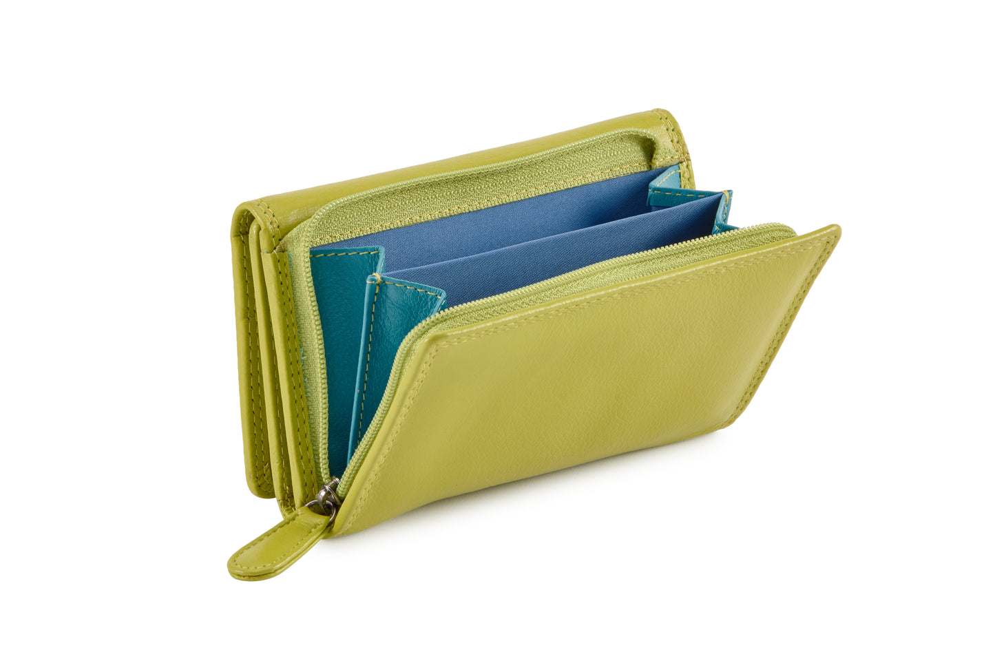 Calfnero Genuine Leather Women's Wallet (6086-Lime-Green)