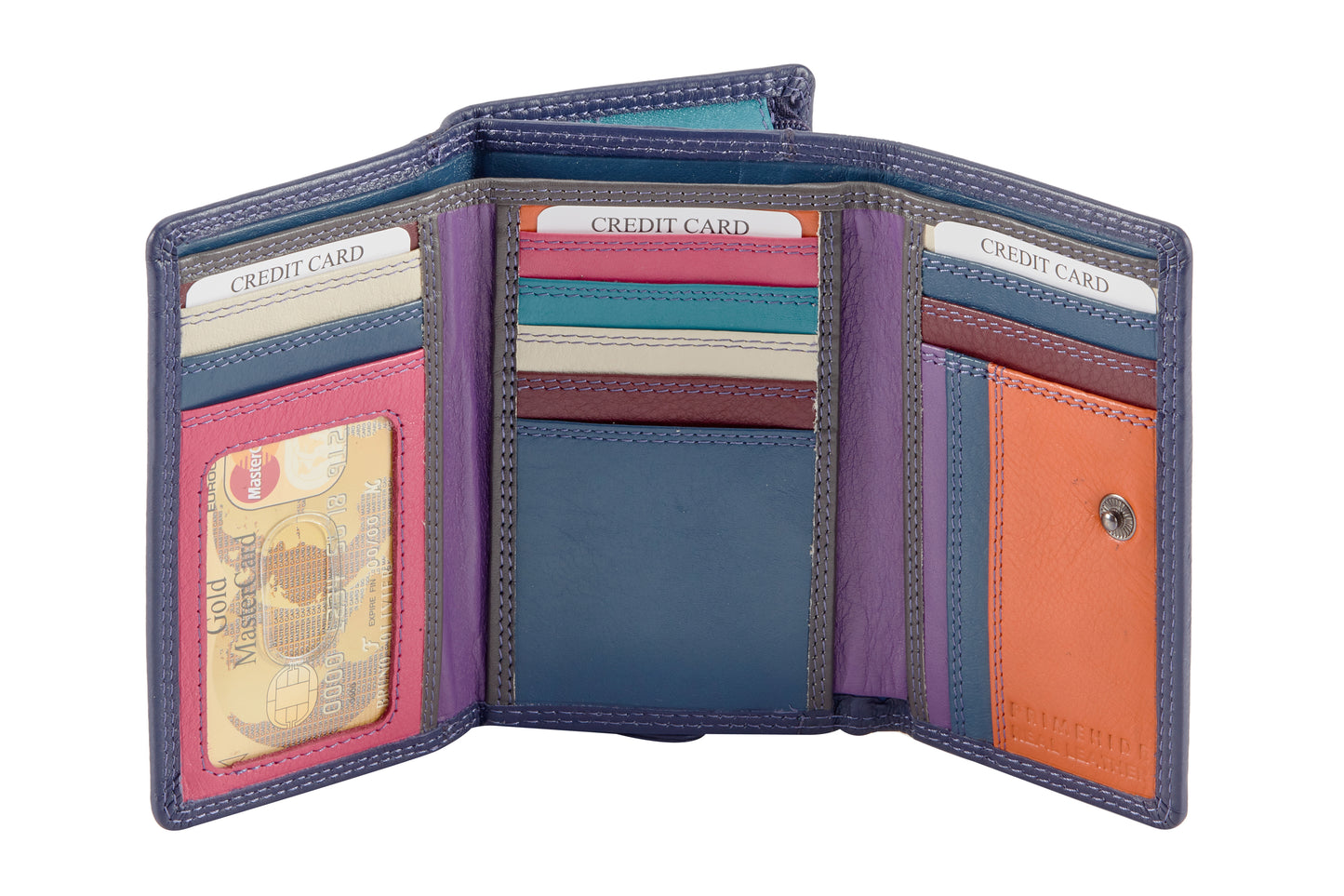Calfnero Genuine Leather Women's Wallet (6086-Purple)