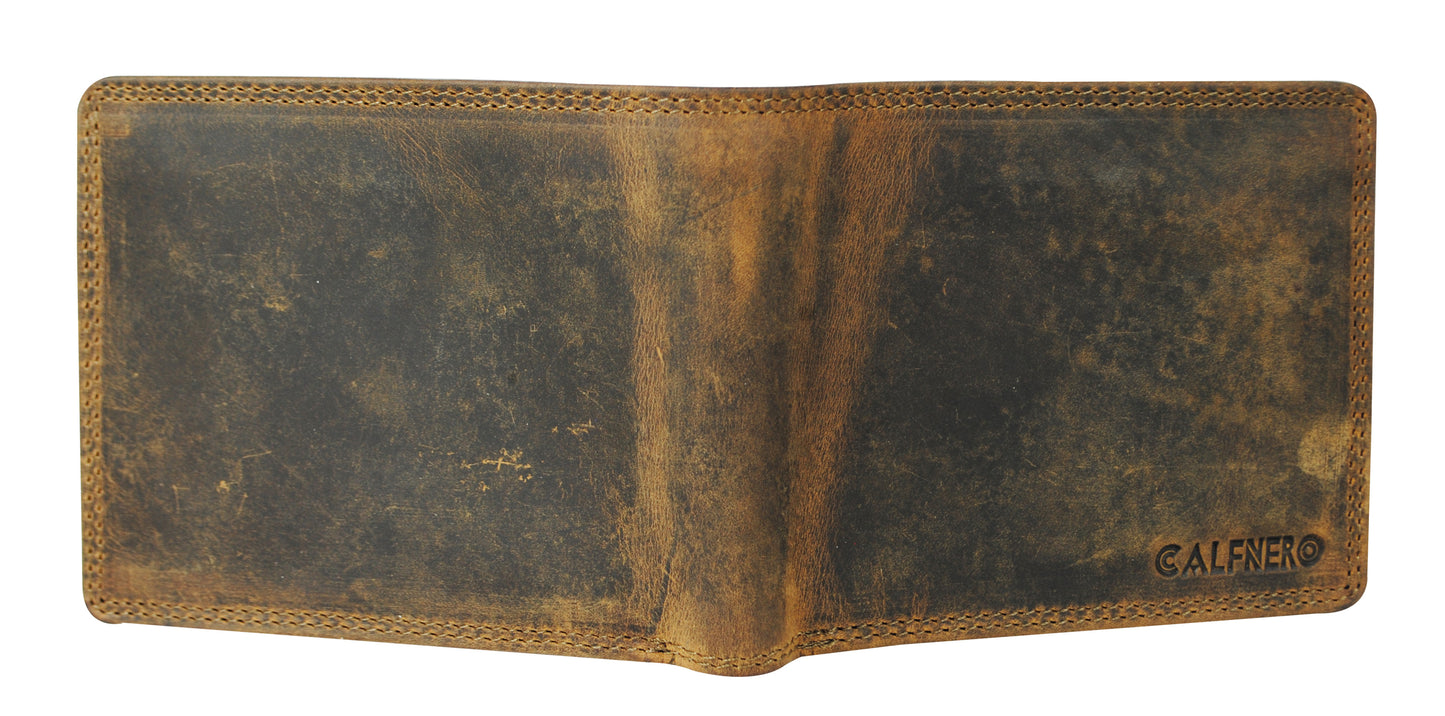 Calfnero Genuine Leather  Men's Wallet (70007-Light-Brown)