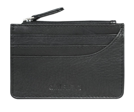 Calfnero Genuine Leather Card Case Wallet (70760-Black)