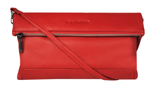 Calfnero Genuine Leather Women's Sling Bag (71176-Red)