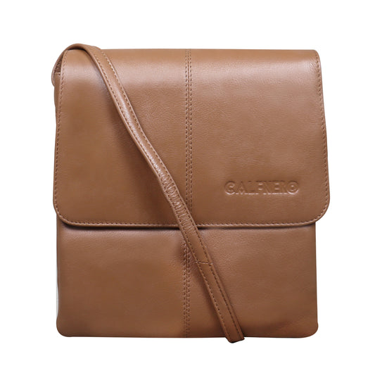 Calfnero Genuine Leather Women's Sling Bag (712740-Camel)
