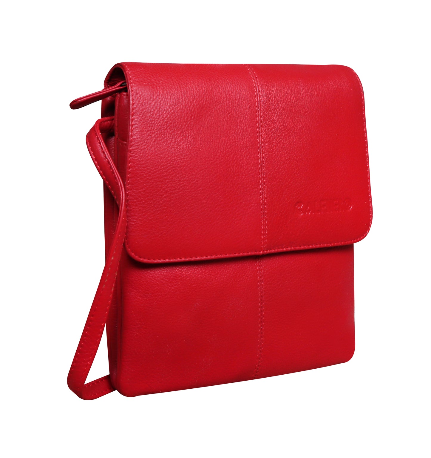 Calfnero Genuine Leather Women's Sling Bag (712740-Red)