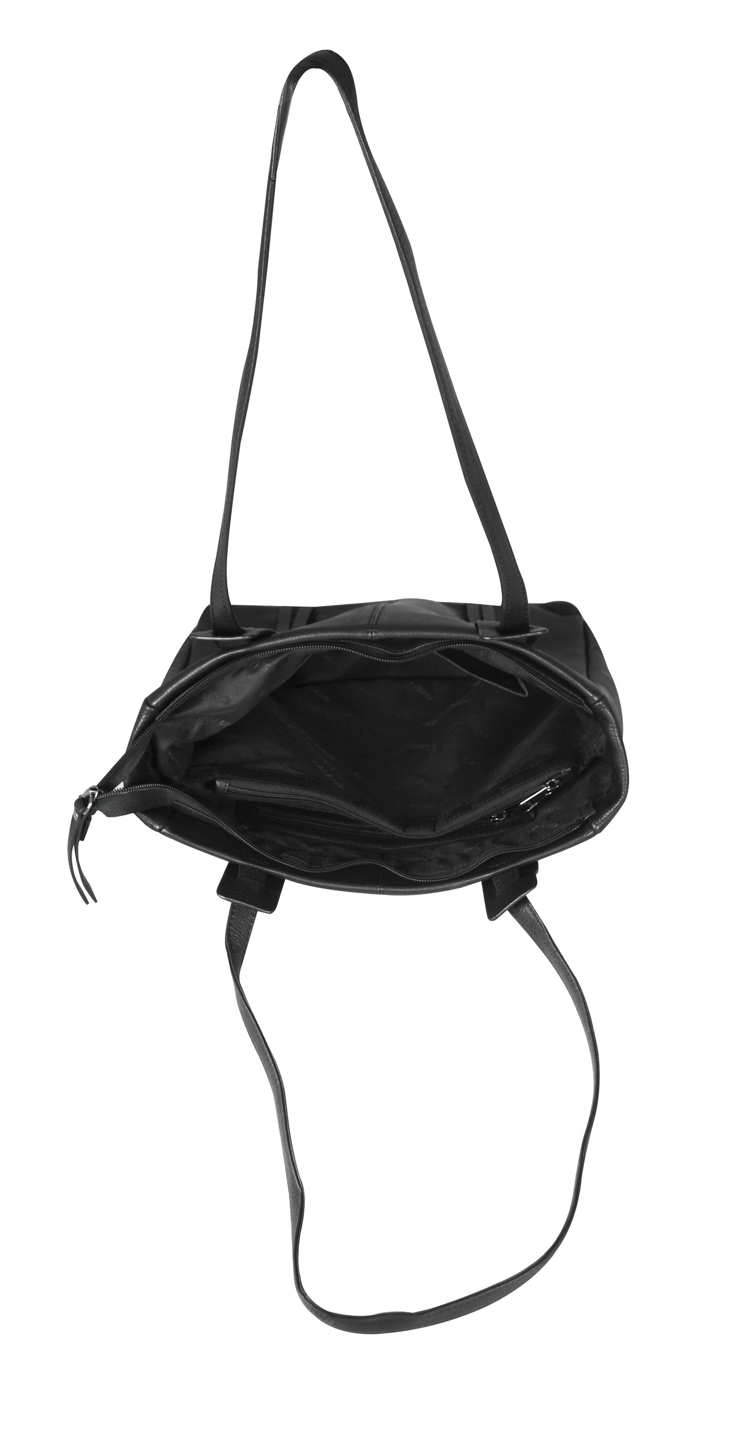 Calfnero Women's Genuine Leather Shoulder Bag (713357-Black)