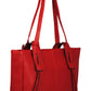 Calfnero Women's Genuine Leather Shoulder Bag (713357-Red)