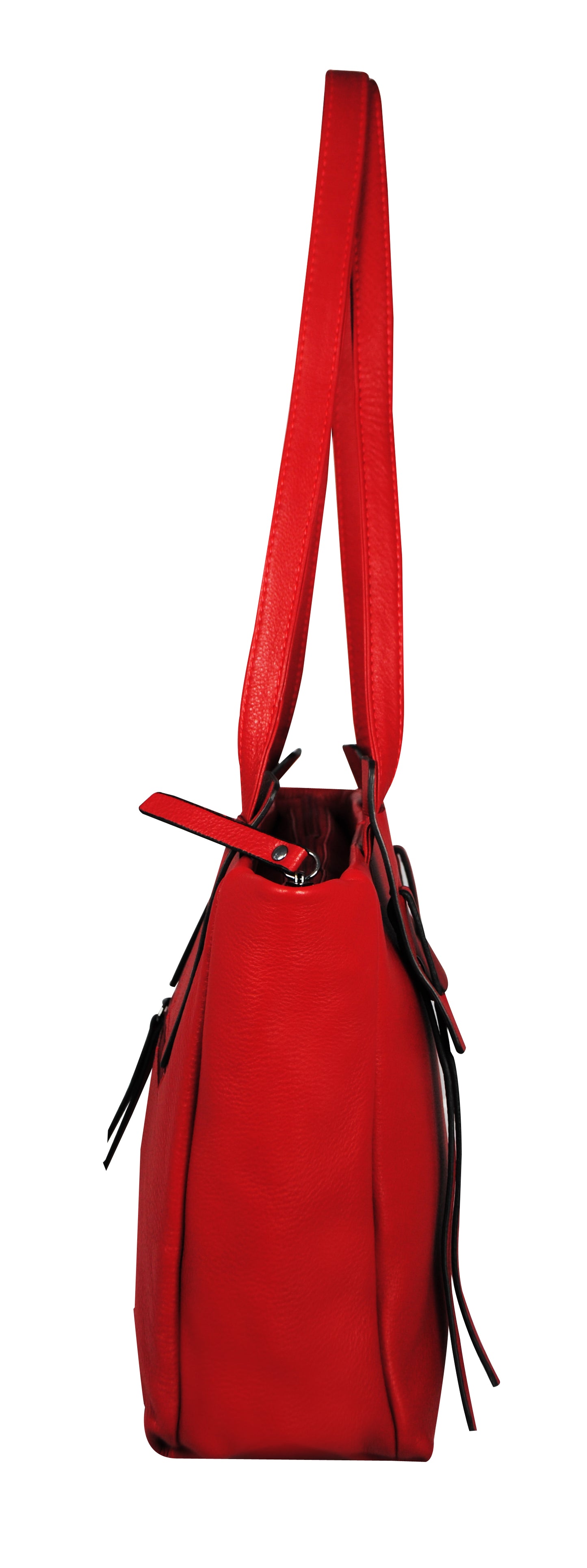 Calfnero Women's Genuine Leather Shoulder Bag (713357-Red)