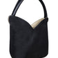 Calfnero Women's Genuine Leather Shoulder Bag (71370-Black-Beige)