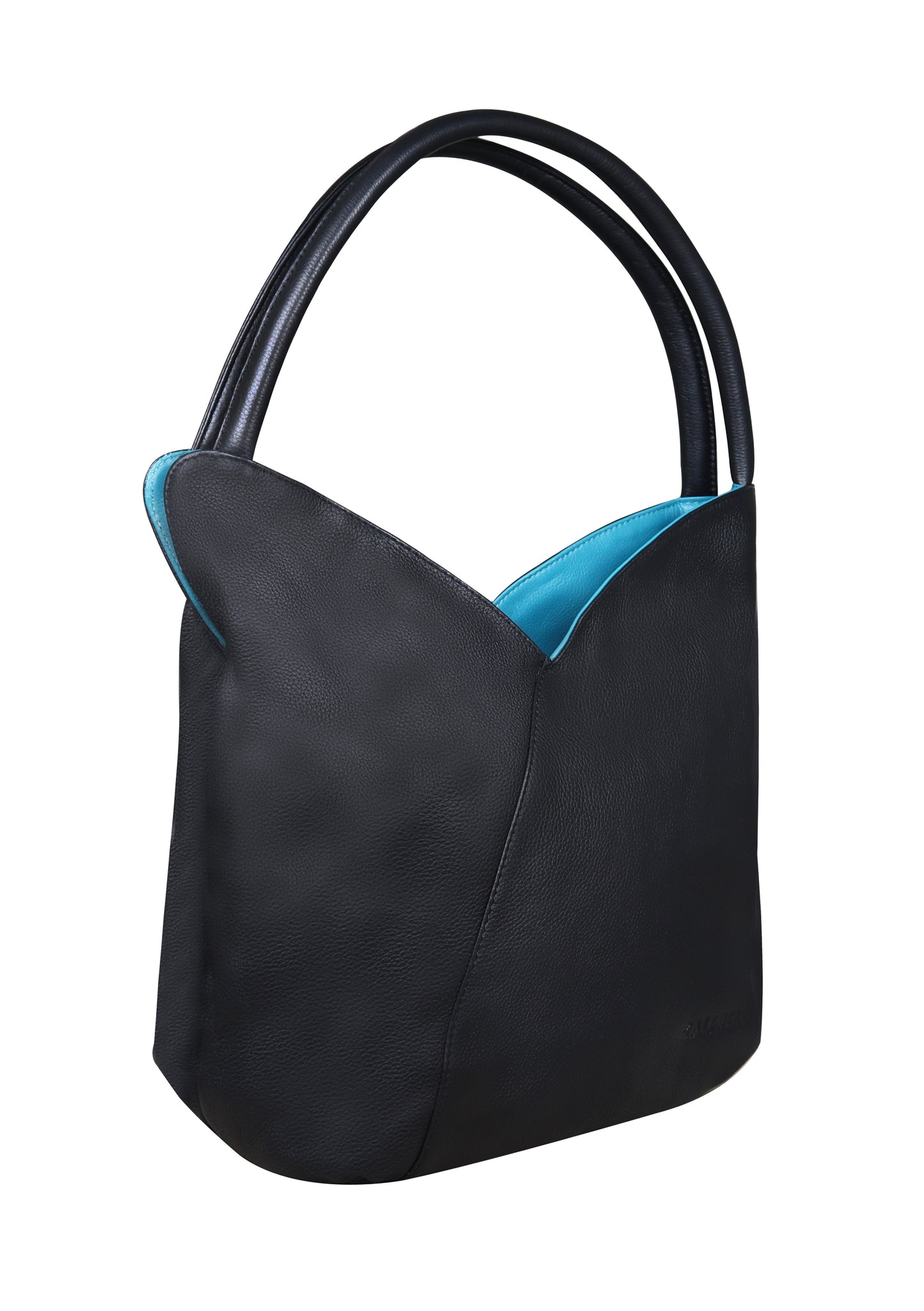 Calfnero Women's Genuine Leather Shoulder Bag (71370-Black-Tarque)