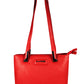 Calfnero Women's Genuine Leather Shoulder Bag (713929-Red)