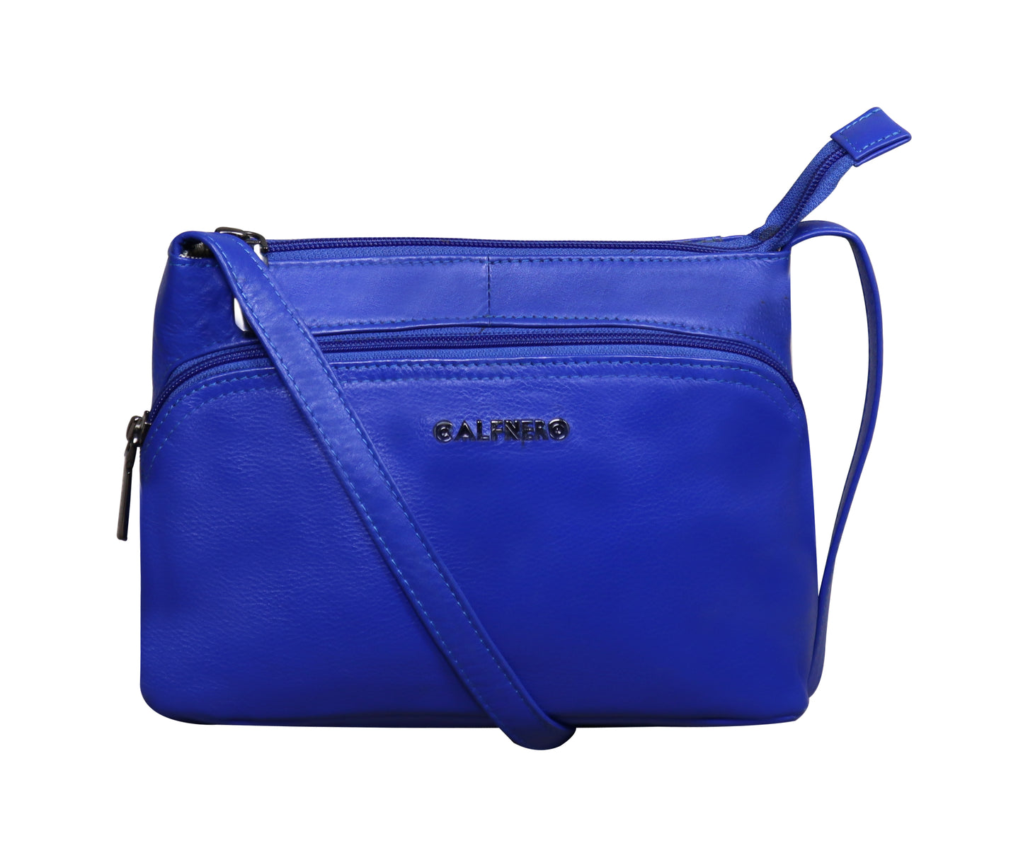 Calfnero Genuine Leather Women's Sling Bag (713935-R Blue)