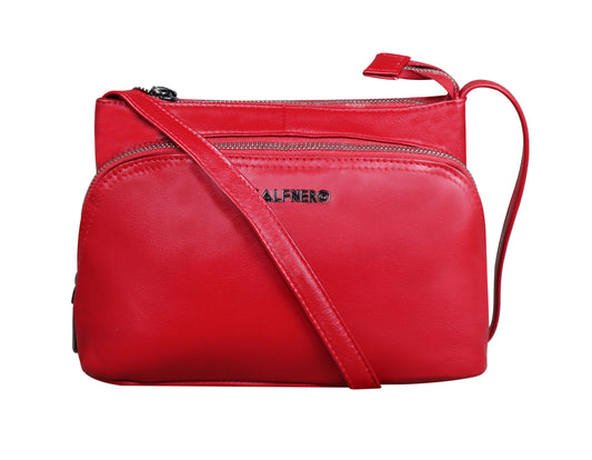 Calfnero Genuine Leather Women's Sling Bag (713935-Red)