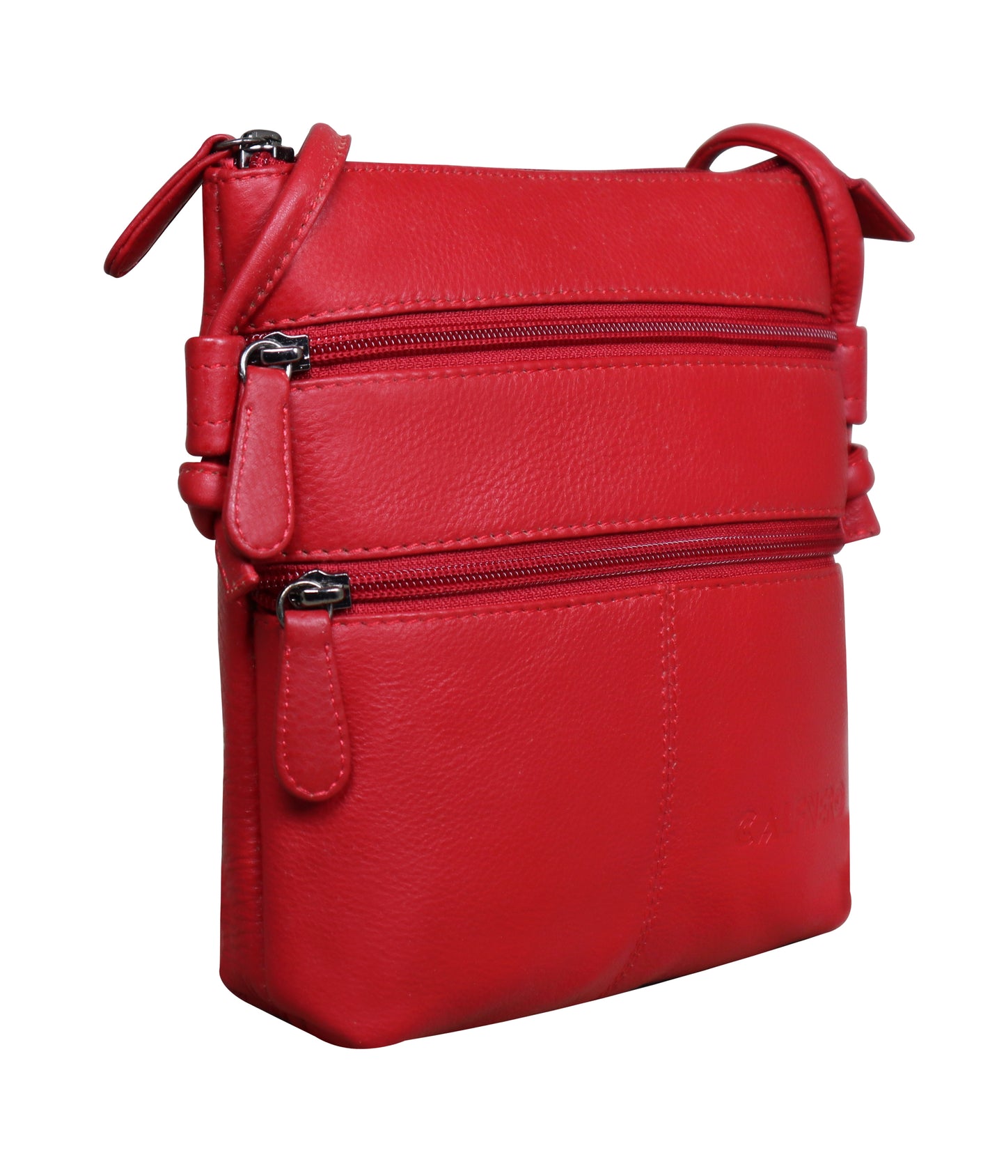 Calfnero Genuine Leather Women's Sling Bag (713984-Red)