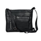 Calfnero Genuine Leather Women's Sling Bag (71686A-Black)