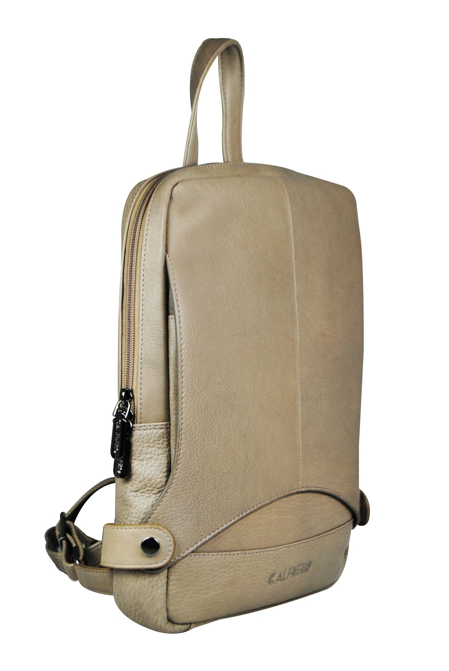 Calfnero Genuine Leather Women's Backpack (71798-Taupe)