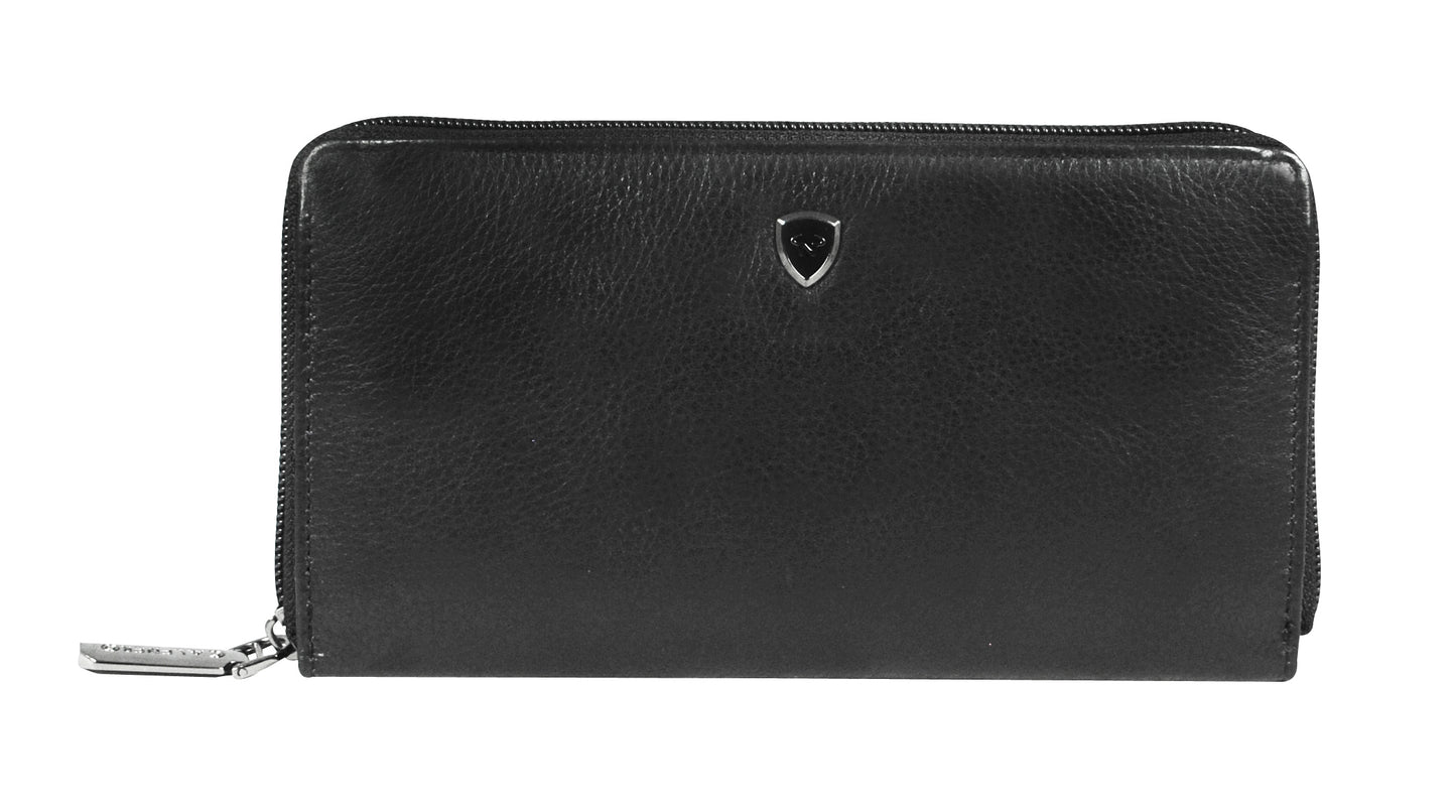 Calfnero Genuine Leather Women's Wallet (72658-Black)