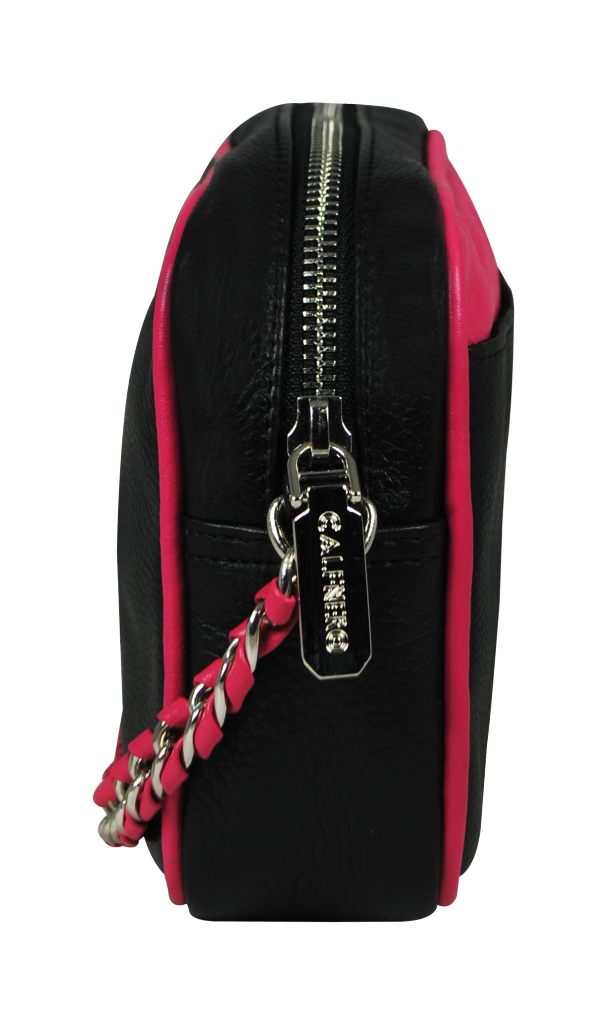 Pink & Black Heart Buckle Crossbody Bag | Hot Topic