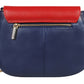 Calfnero Genuine Leather Women's Sling Bag (727487-Blue-Red)