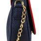 Calfnero Genuine Leather Women's Sling Bag (727487-Blue-Red)