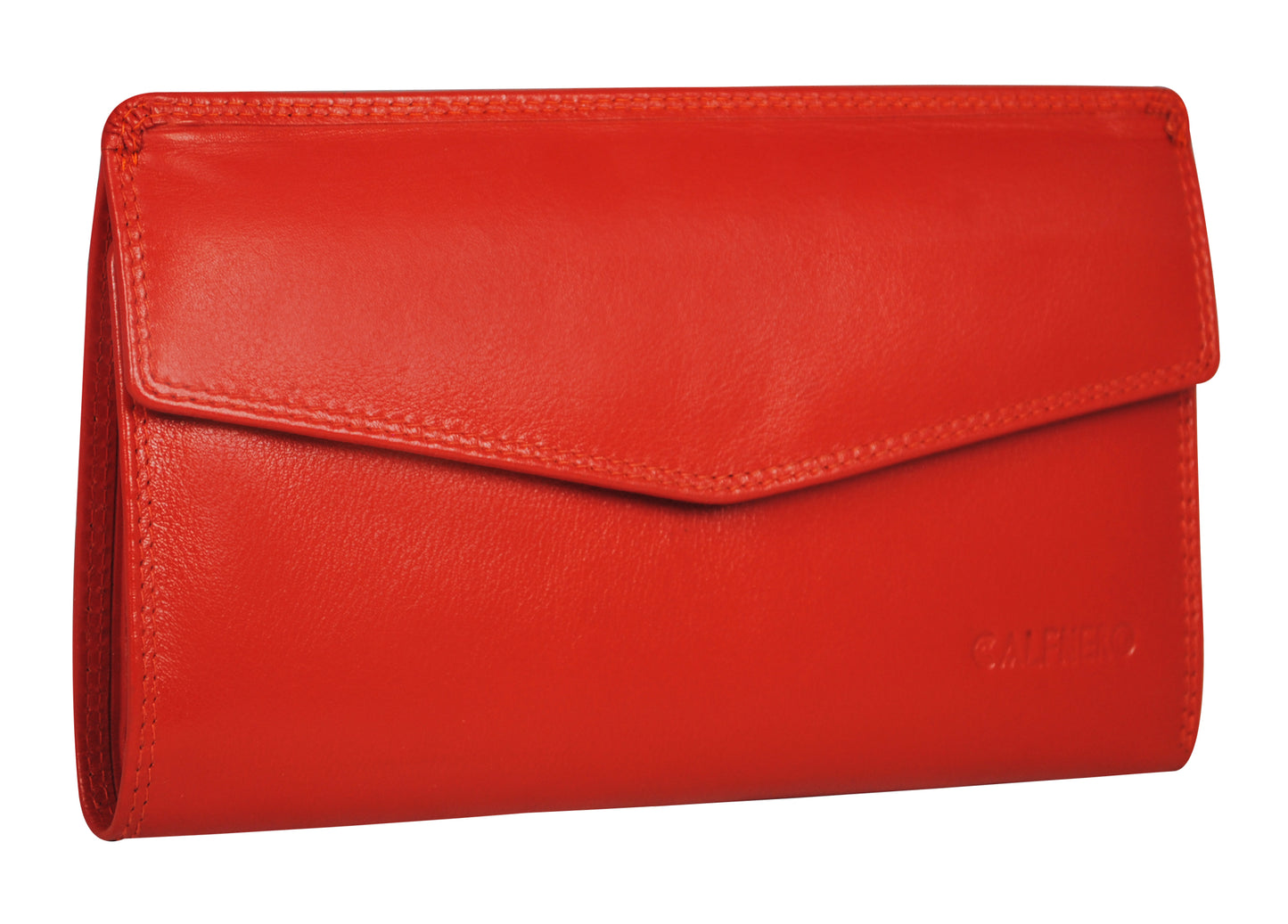 Calfnero Genuine Leather Women's Wallet (740600-Orange)