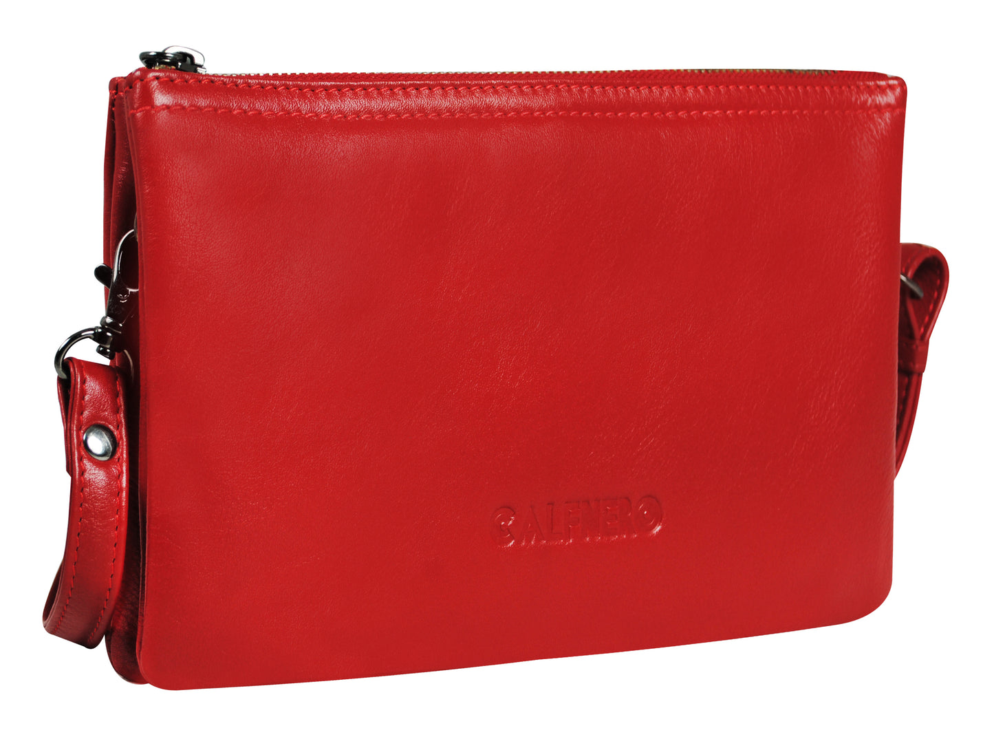 Calfnero Genuine Leather Women's Sling Bag (7590-Red)