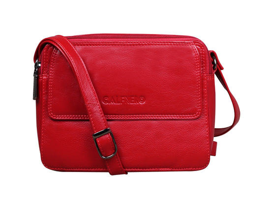 Calfnero Genuine Leather Women's Sling Bag (80056-Red)