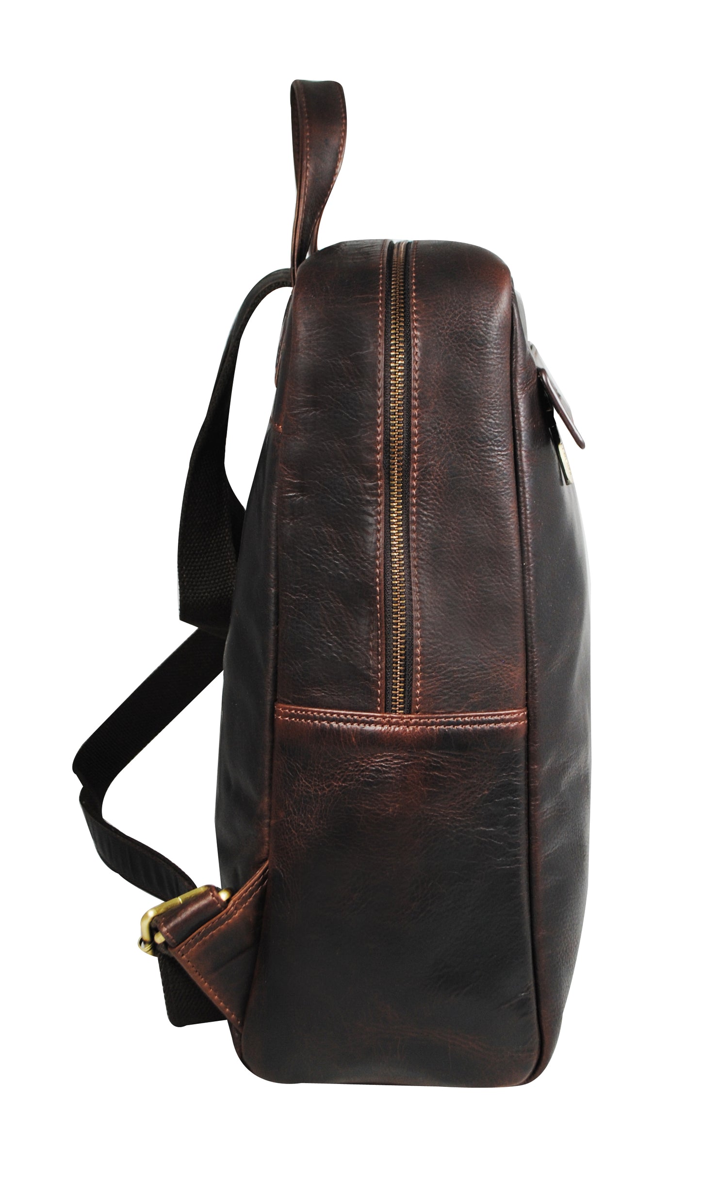 Calfnero Men's Genuine Leather Backpack (801-Brown)