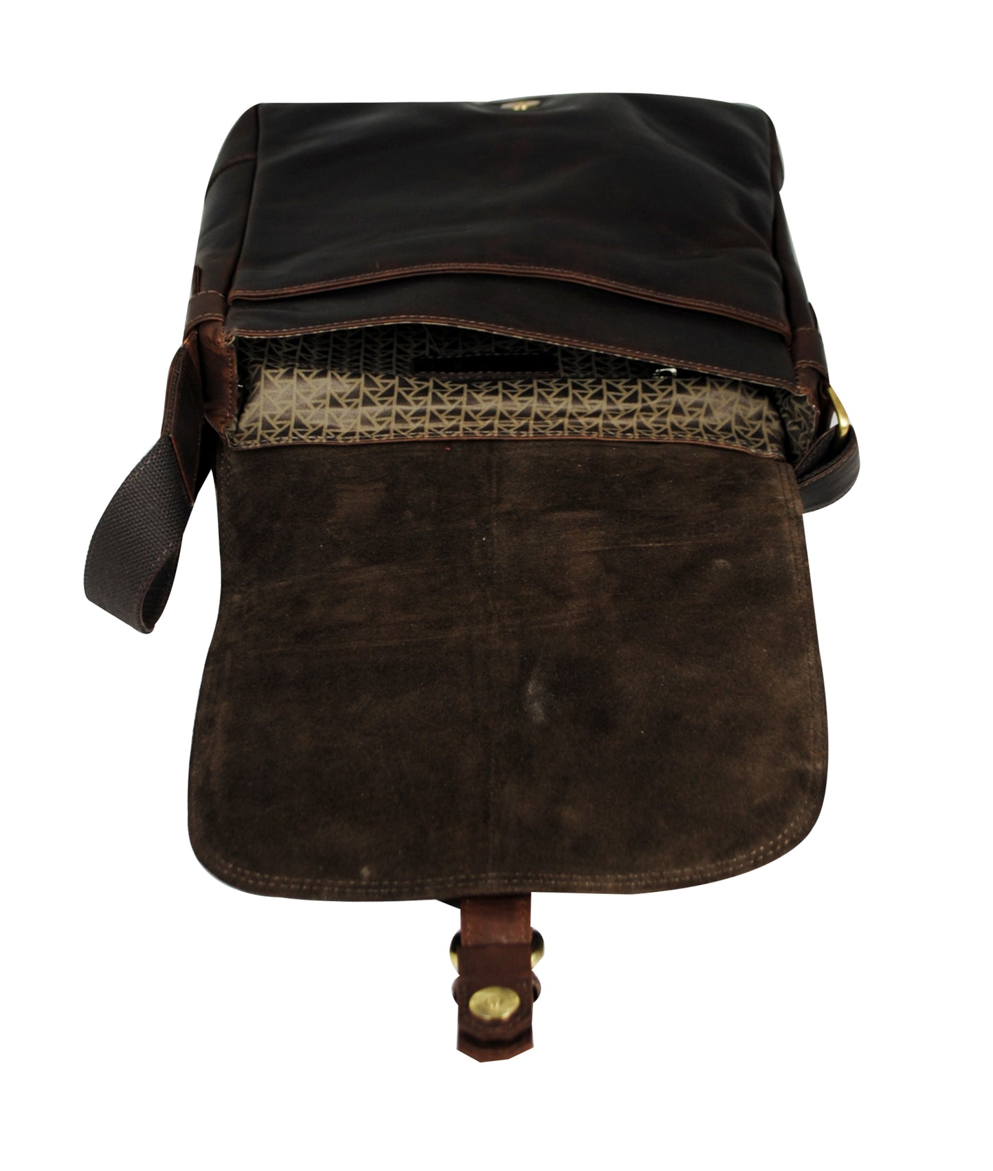 Calfnero Genuine Leather Men's Cross Body Bag (804-Brown)